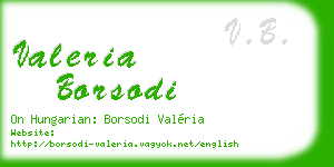 valeria borsodi business card